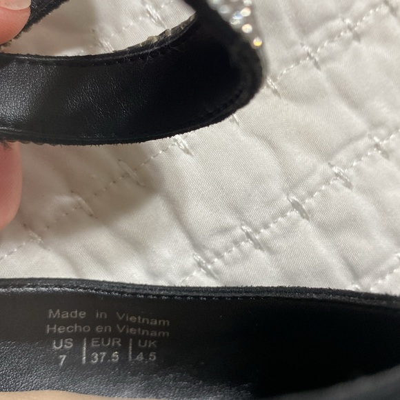 Aldo Noawia Black Suede Rhinestone Heels - Picture 4 of 7